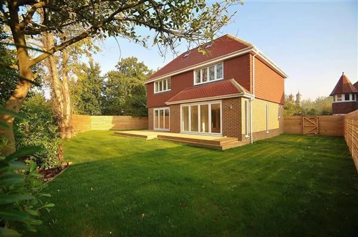Completed residence landscaped rear garden