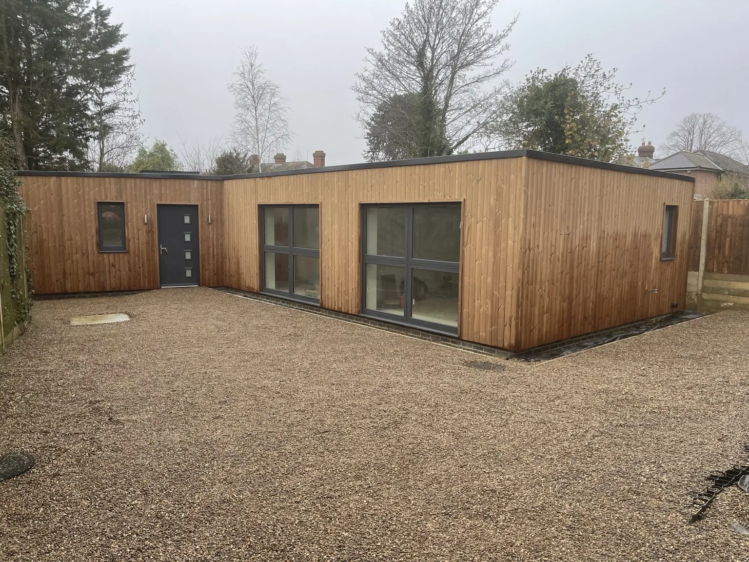 Completed contemporary single-storey home in Tenterden