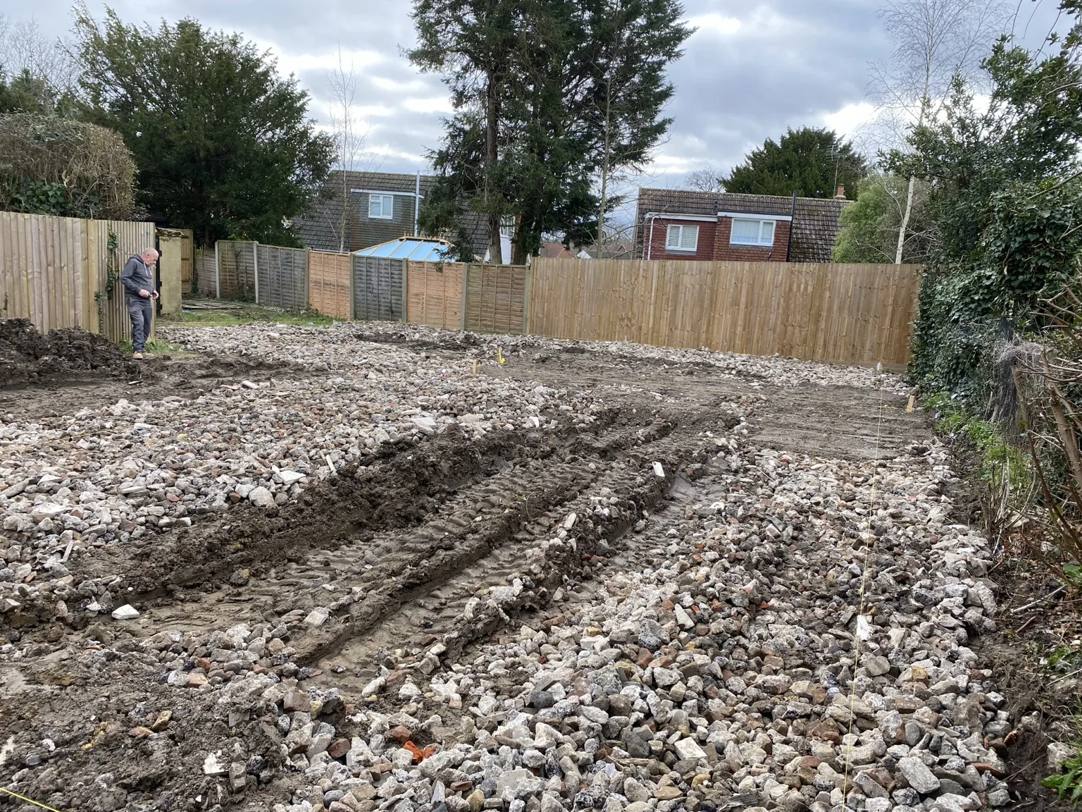 Tenterden new build site preparation and setting out